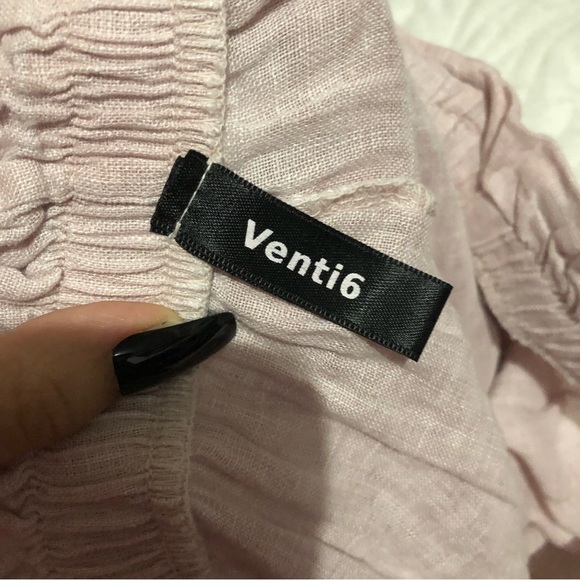 Venti6 coastal lagenlook wide leg pull on linen pants - Picture 5 of 11